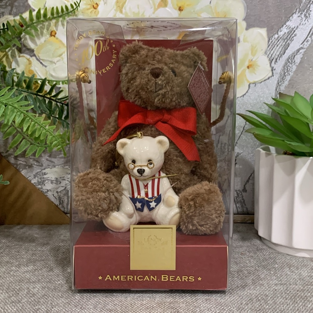 Lenox 100th Anniversary Teddy Bear Christmas Ornament 🧸🎄🎁